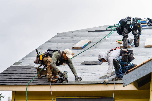 Professional Flat Roof Repair technician working in Fort Towson, OK